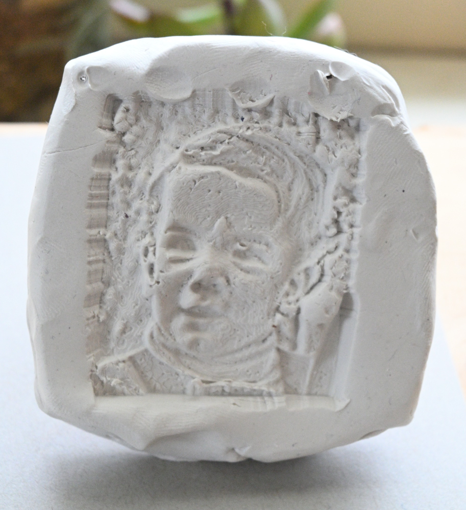 Paul on Tractor - Clay Impression