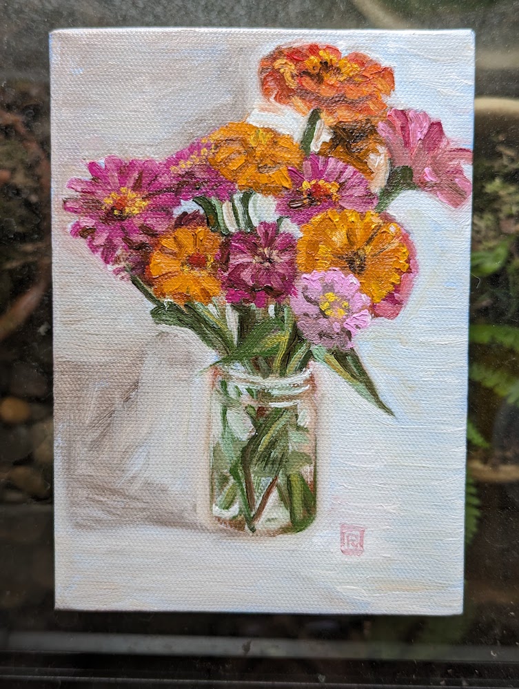 Flowers-Zinnia-white-bg