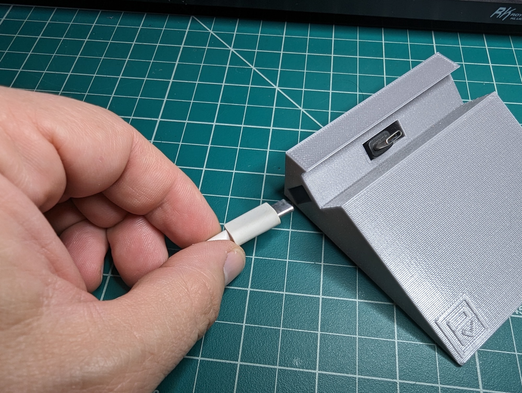 Insert the cord.