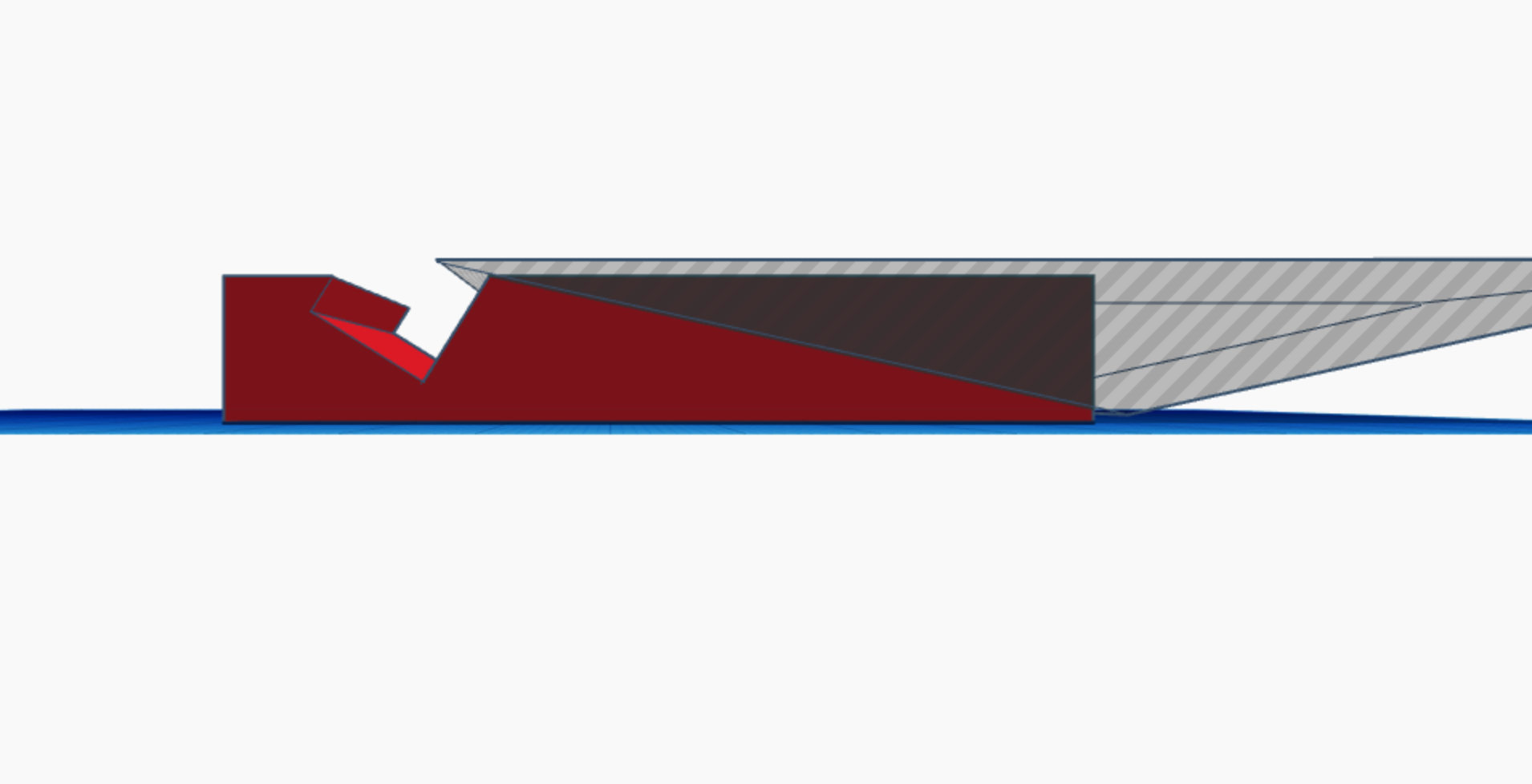 Base with angled slope