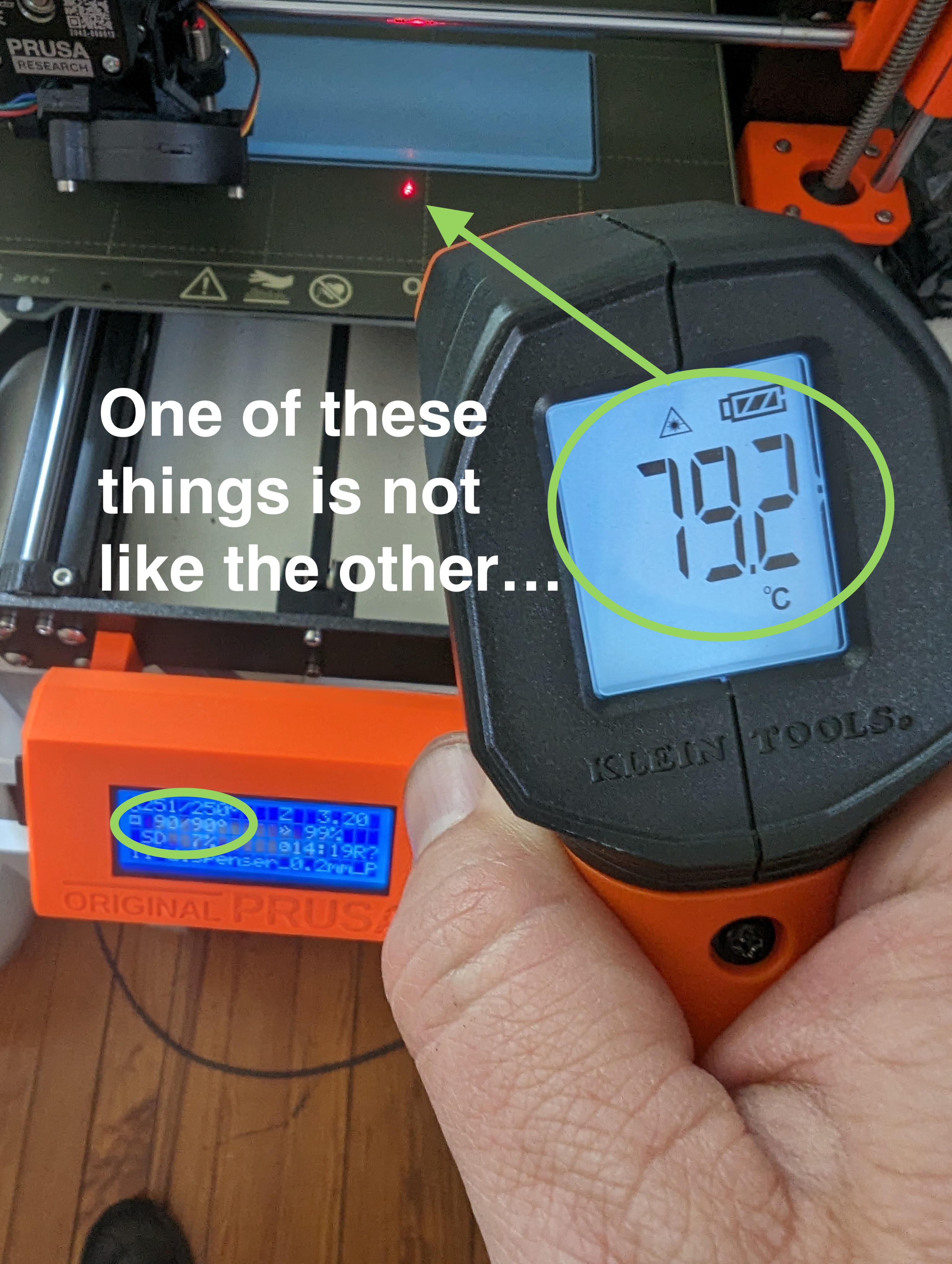 Laser thermometer